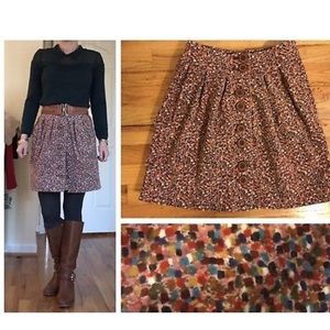 AnthropologieElevenses skirt Velvet Confetti multi